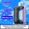 Viho TRX: 50K Puffs blue razz Flavor with Customizable Airflow