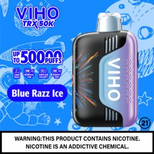 Viho TRX: 50K Puffs blue razz Flavor with Customizable Airflow