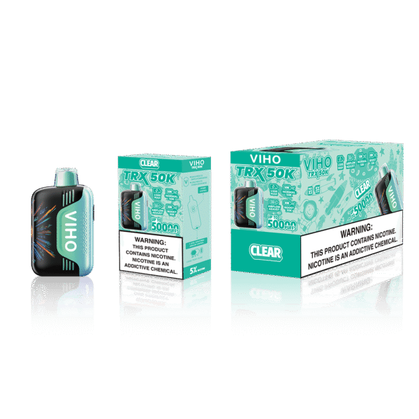 Clear Viho TRX retail packaging and mid-pack box layout
