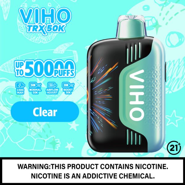 Viho TRX: 50K Puffs clear Flavor with Customizable Airflow