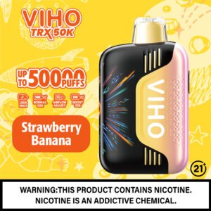 Viho TRX: 50K Puffs Strawberry Banana Flavor with Customizable Airflow