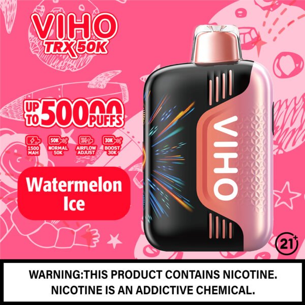 Viho TRX: 50K Puffs fresh watermelon Ice Flavor with Customizable Airflow