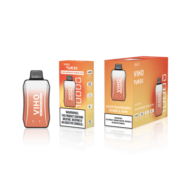 VIHO TURBO -SOUR RASPBERRY BUBBLE GUM flavor