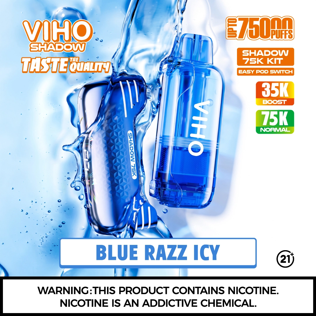 VIHO Shadow 75K Blue Razz Icy Disposable Vape Kit