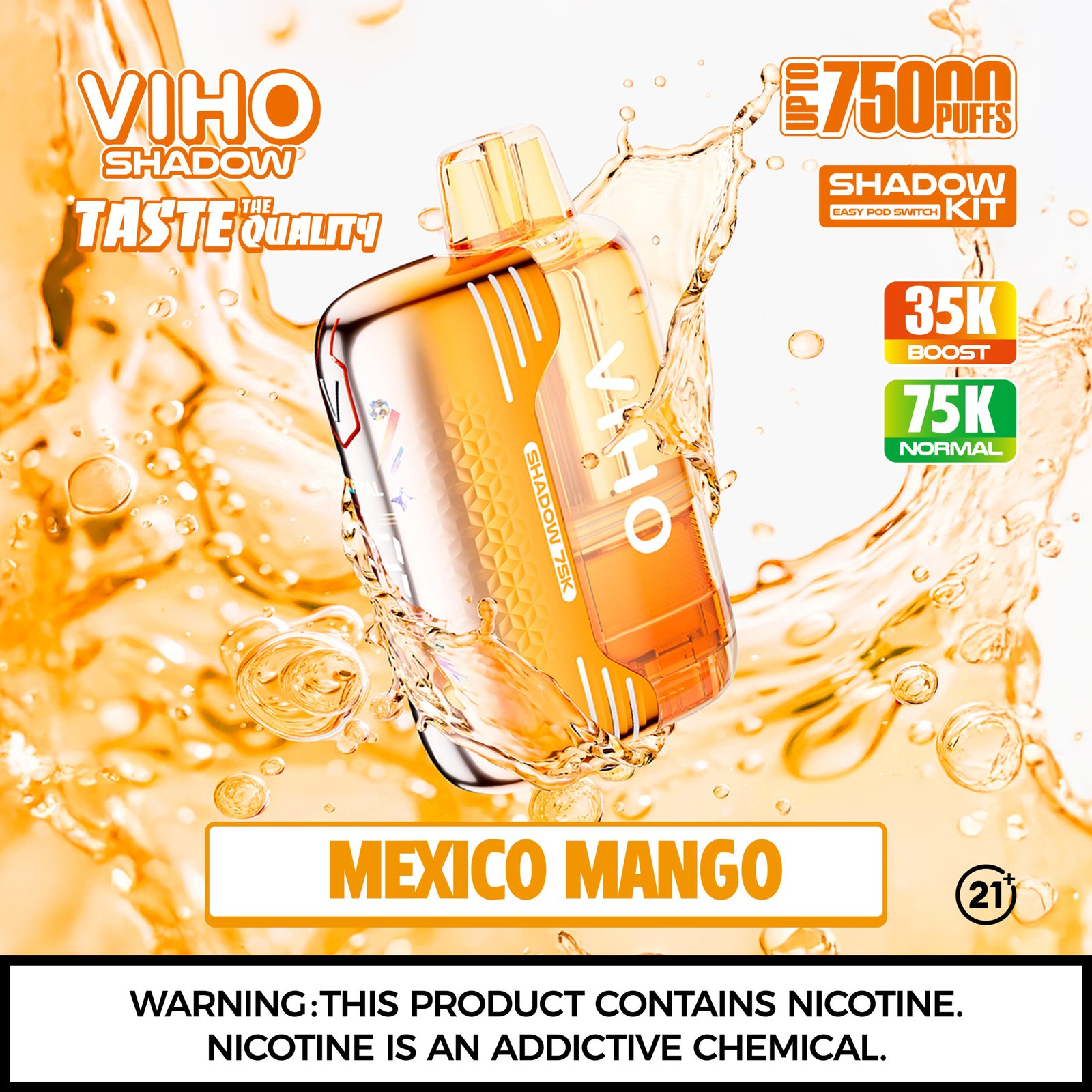 Viho Shadow 75k Disposable Kit Mexico Mango Flavor