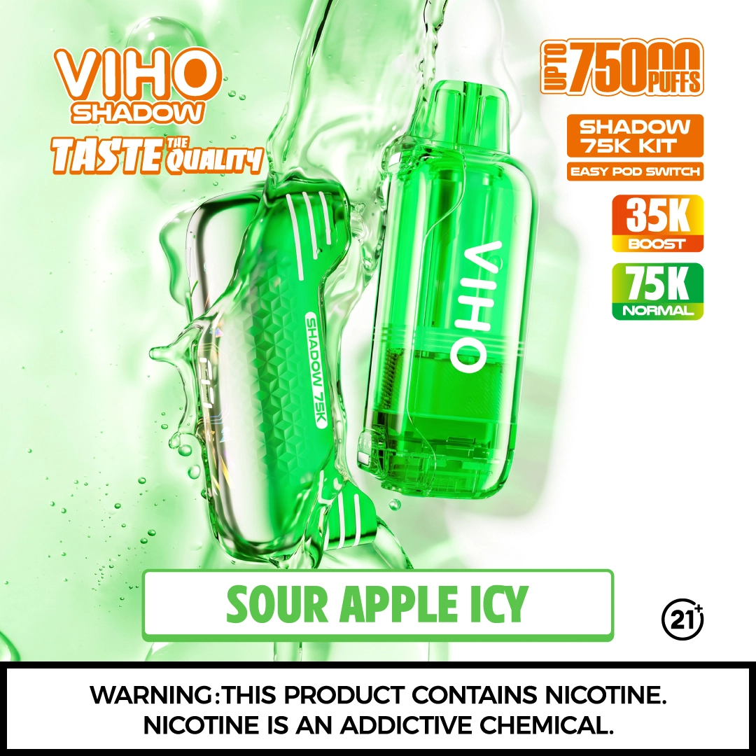 VIHO Shadow 75K Sour Apple Icy Disposable Vape Kit
