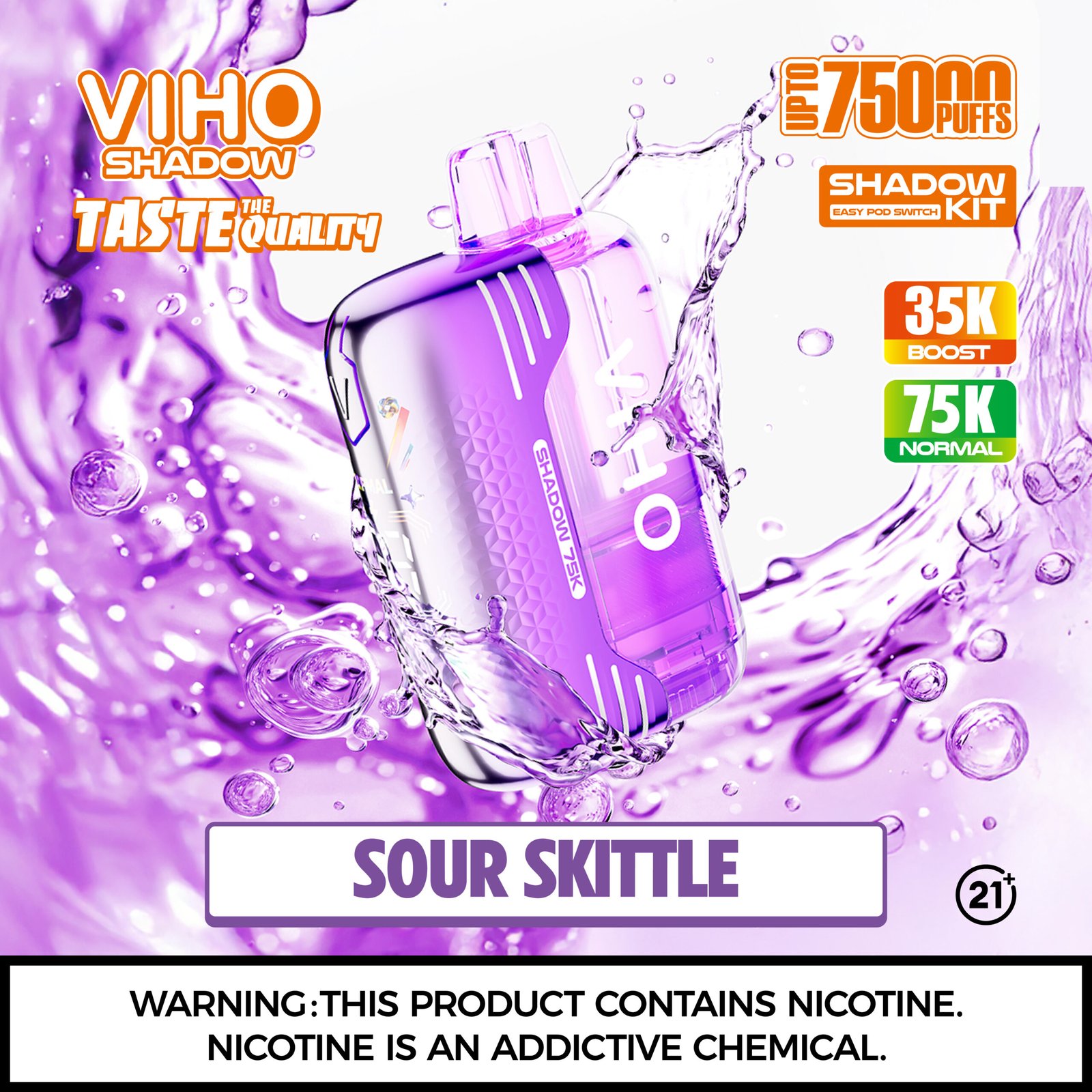 Viho Shadow 75k Disposable Kit Sour Skittle Flavor