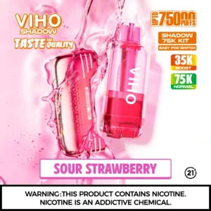 VIHO Shadow 75K Sour Strawberry Disposable Vape Kit